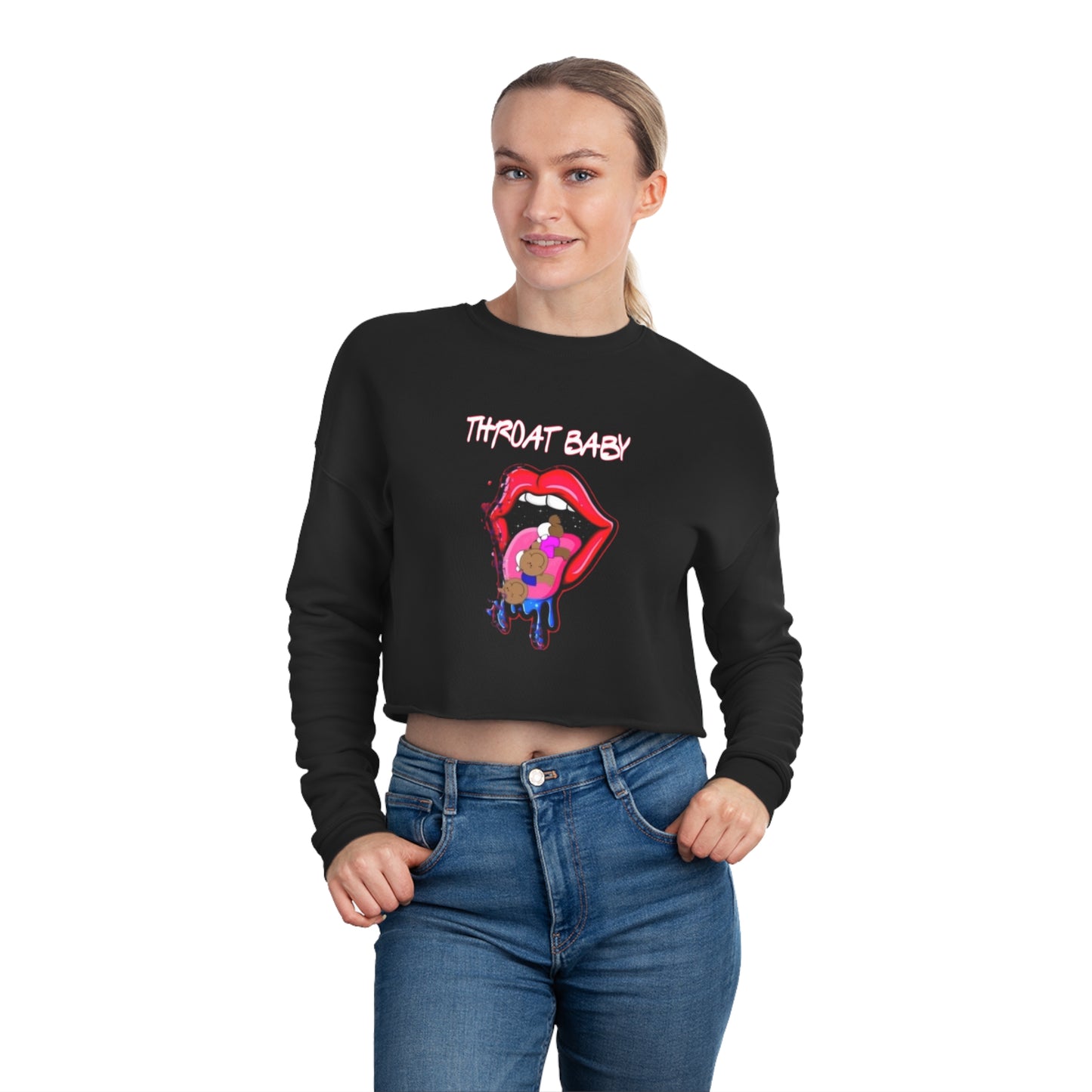 Throat Baby Women's Cropped Sweatshirt