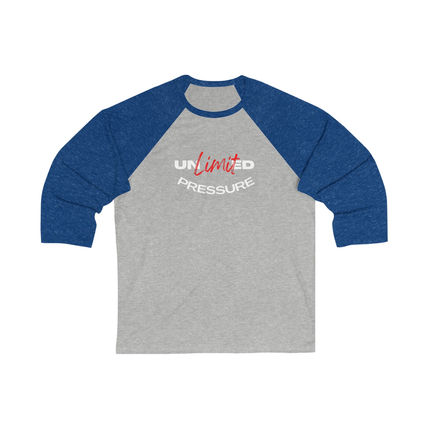 Unlimited Pressure Unisex 3\4 Sleeve Baseball Tee