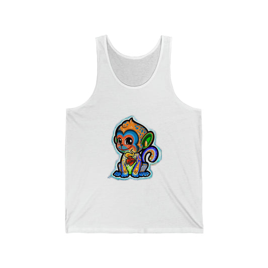 Monkey Heart Unisex Jersey Tank