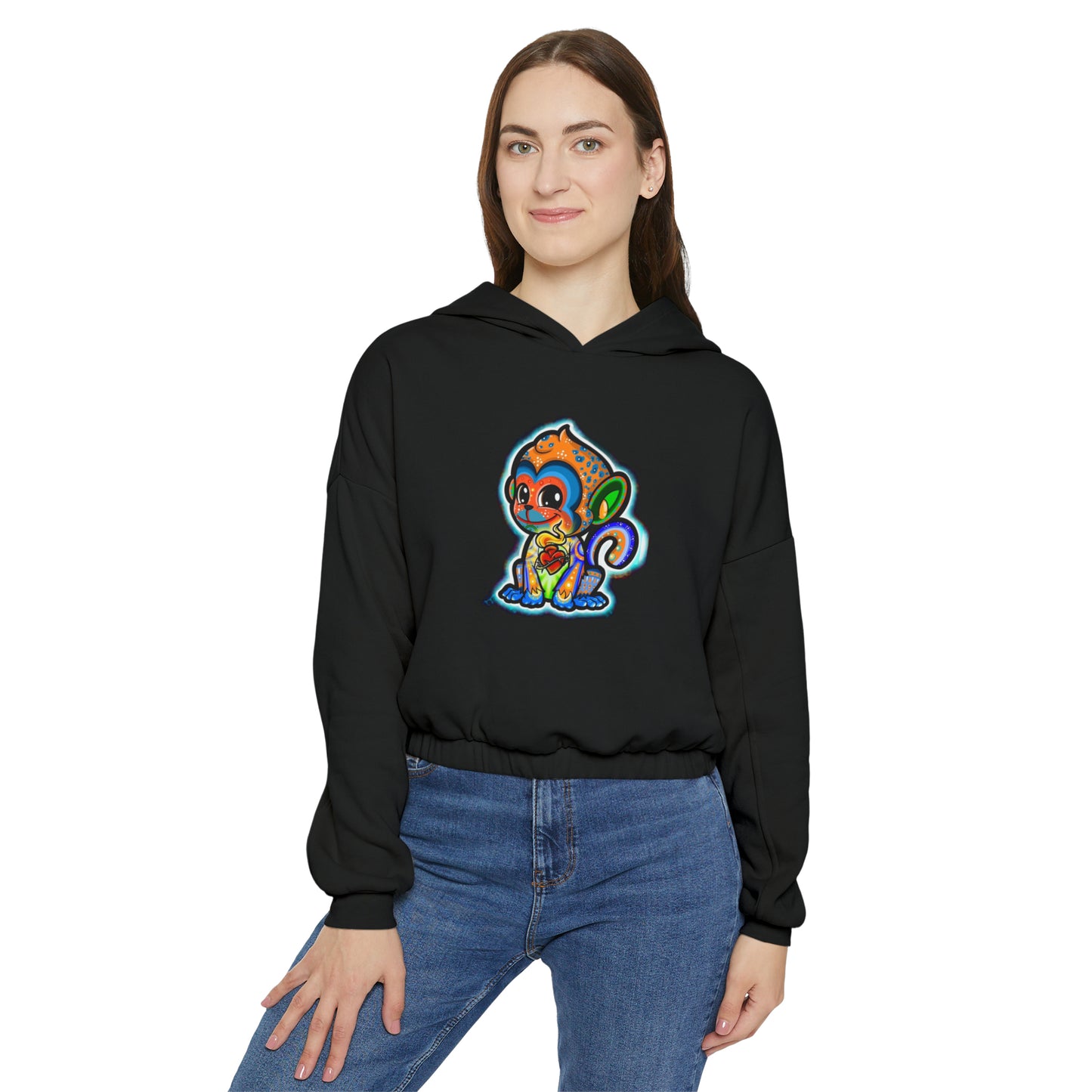 Monkey Heart Women's Cinched Bottom Hoodie