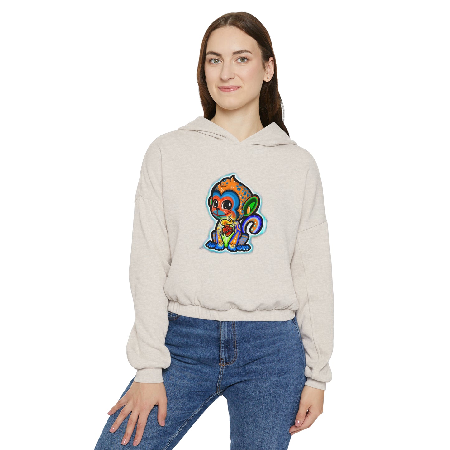 Monkey Heart Women's Cinched Bottom Hoodie