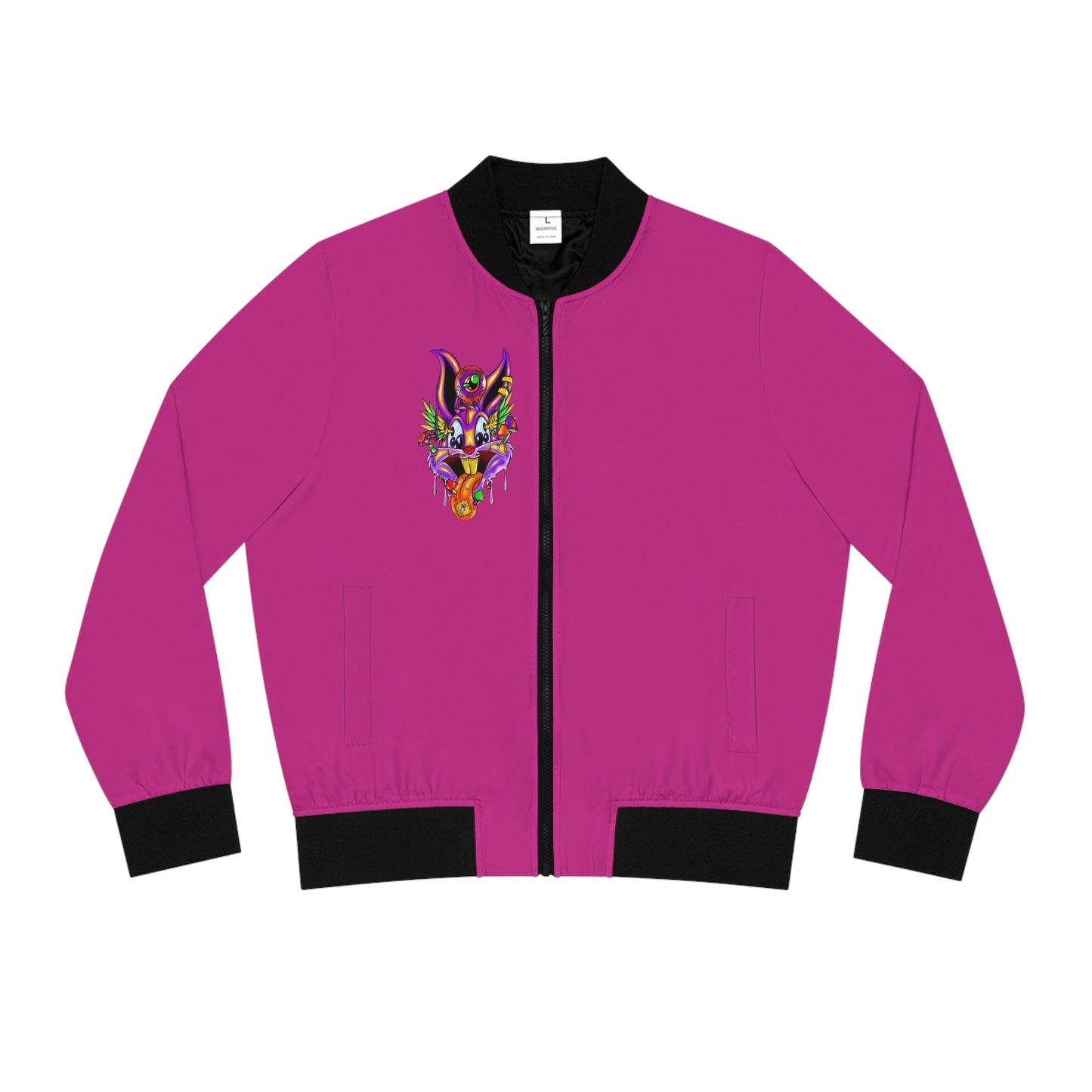 Shroomed Up Bunny Women's Custom Bomber Jacket