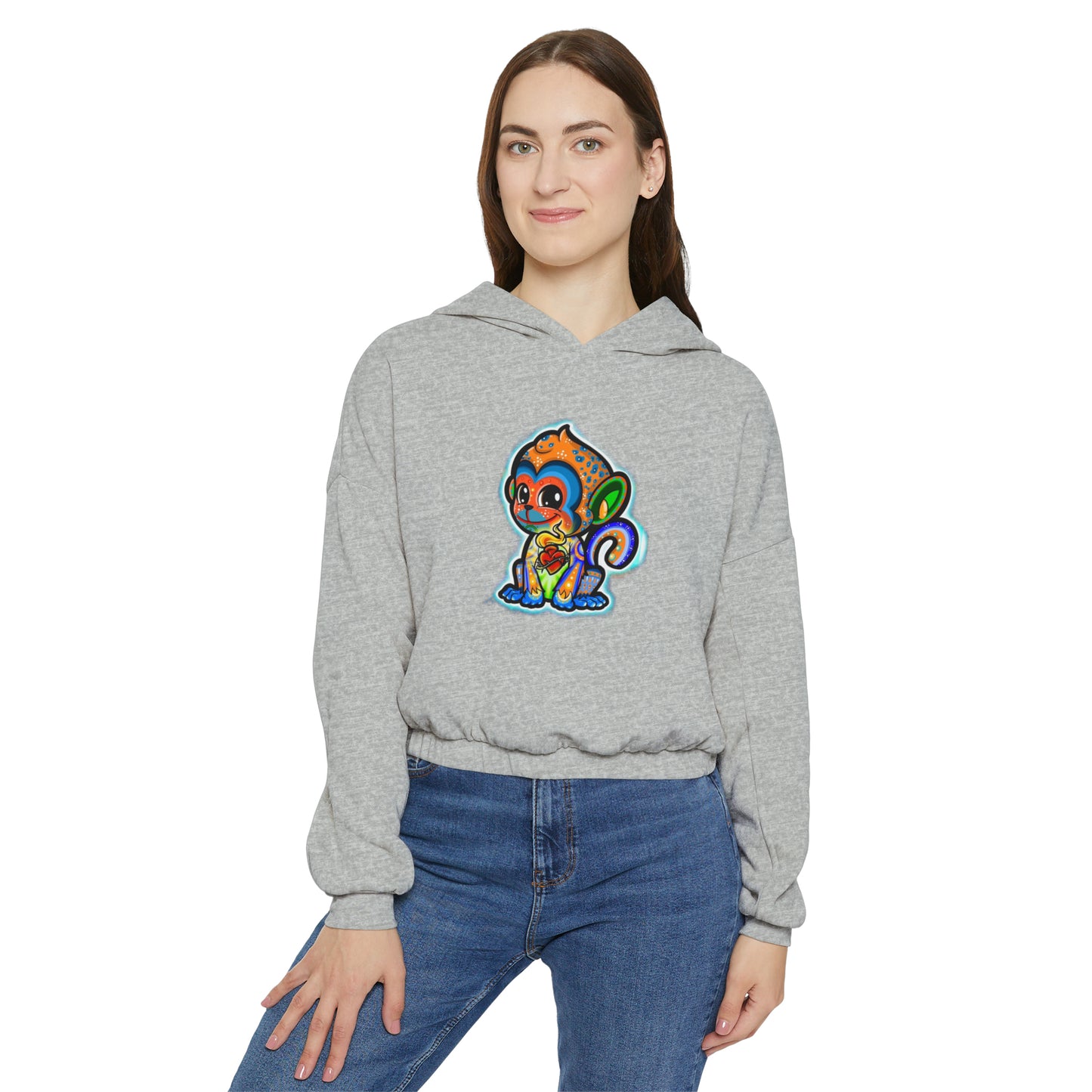 Monkey Heart Women's Cinched Bottom Hoodie