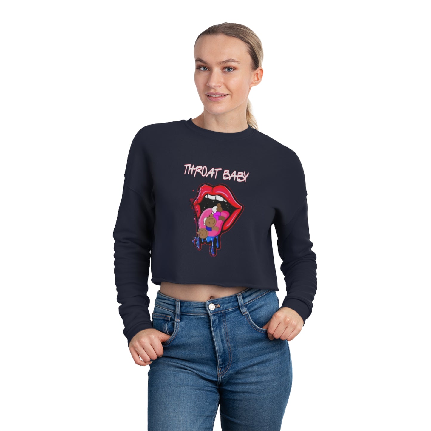 Throat Baby Women's Cropped Sweatshirt