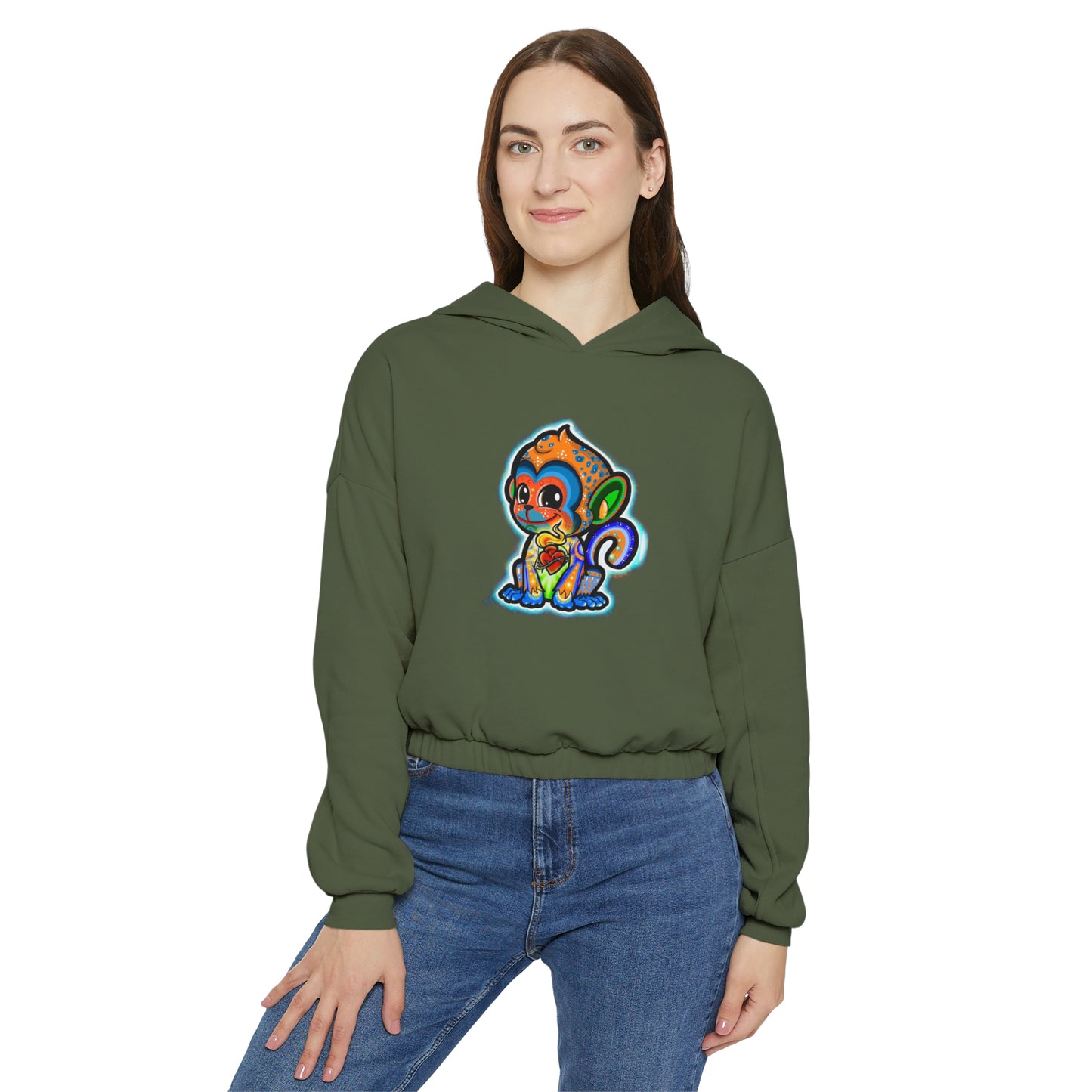 Monkey Heart Women's Cinched Bottom Hoodie