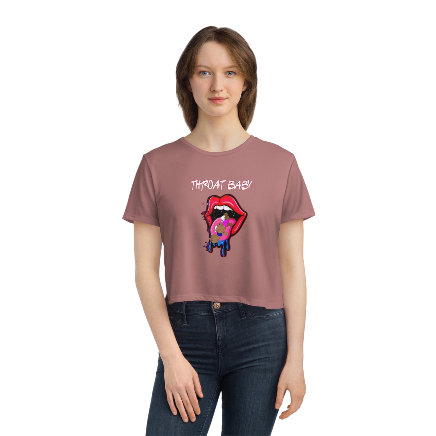 Throat Baby Women's Flowy Cropped Tee